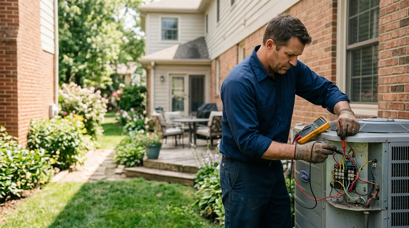 HVAC technician working near Petersburg, IL